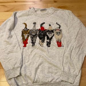 Vintage cowboy cat sweater